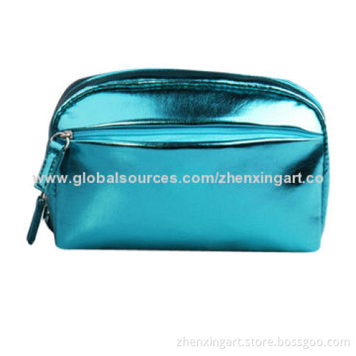 Metal PU Cosmetic Bag, Various Colors are Available